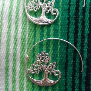 Earrings"Spiral", Silver tone